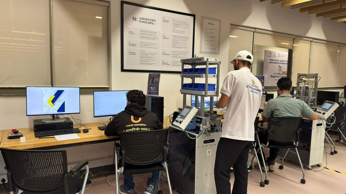 Proud moment for us! 🇮🇳

Congratulations to Ankit Pargai and Shubham Tiwari for representing Uttarakhand at the IndiaSkills 2026 Regional Competition, held at NAMTECH Ahmedabad, in the Industry 4.0 category.

Your dedication, innovation, and hard work truly reflect the spirit of