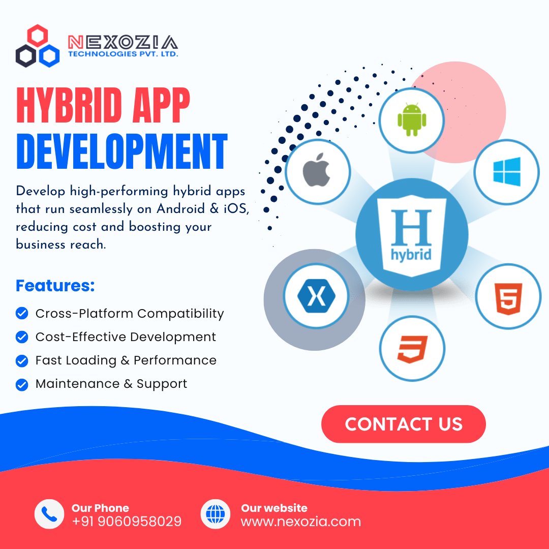 nexoziatech's tweet image. 💡 One App. Multiple Platforms. More Reach.
Nexozia’s hybrid app solutions help you reach users faster with high performance and seamless experience.

📞 Book your free consultation today!
🌐 nexozia.com

#HybridAppDevelopment #DigitalGrowth #Nexoziatechnologies