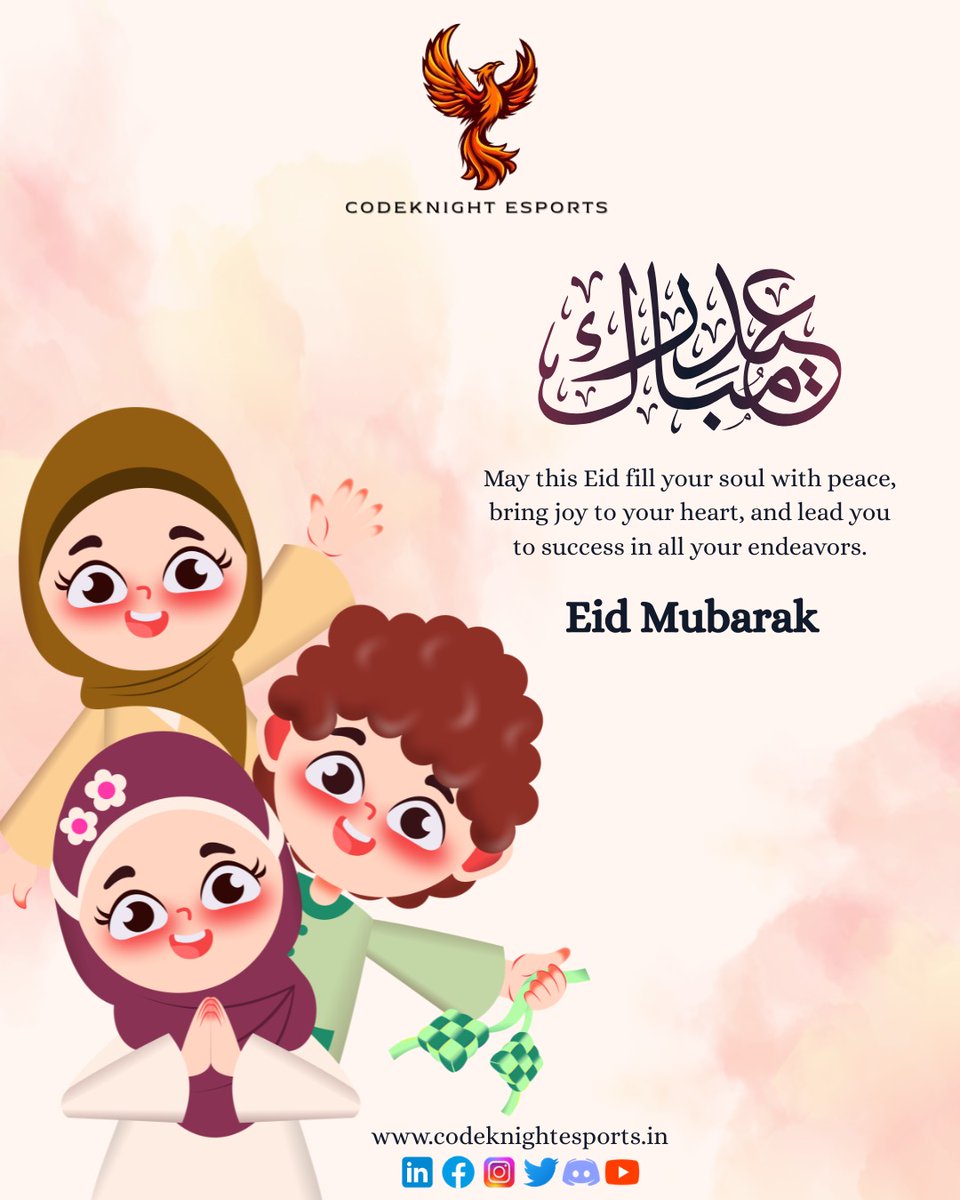 Codeknight_ep's tweet photo. 🌙 Eid Al Adha Mubarak from Codeknight Esports

May this blessed festival bring peace, happiness, and success to everyone in our global gaming community. 🎮

🌐 https://t.co/gn79GVlBiU

#EidAlAdha #EidMubarak #CodeknightEsports #Esports #GamingCommunity https://t.co/De9YO1Gza7