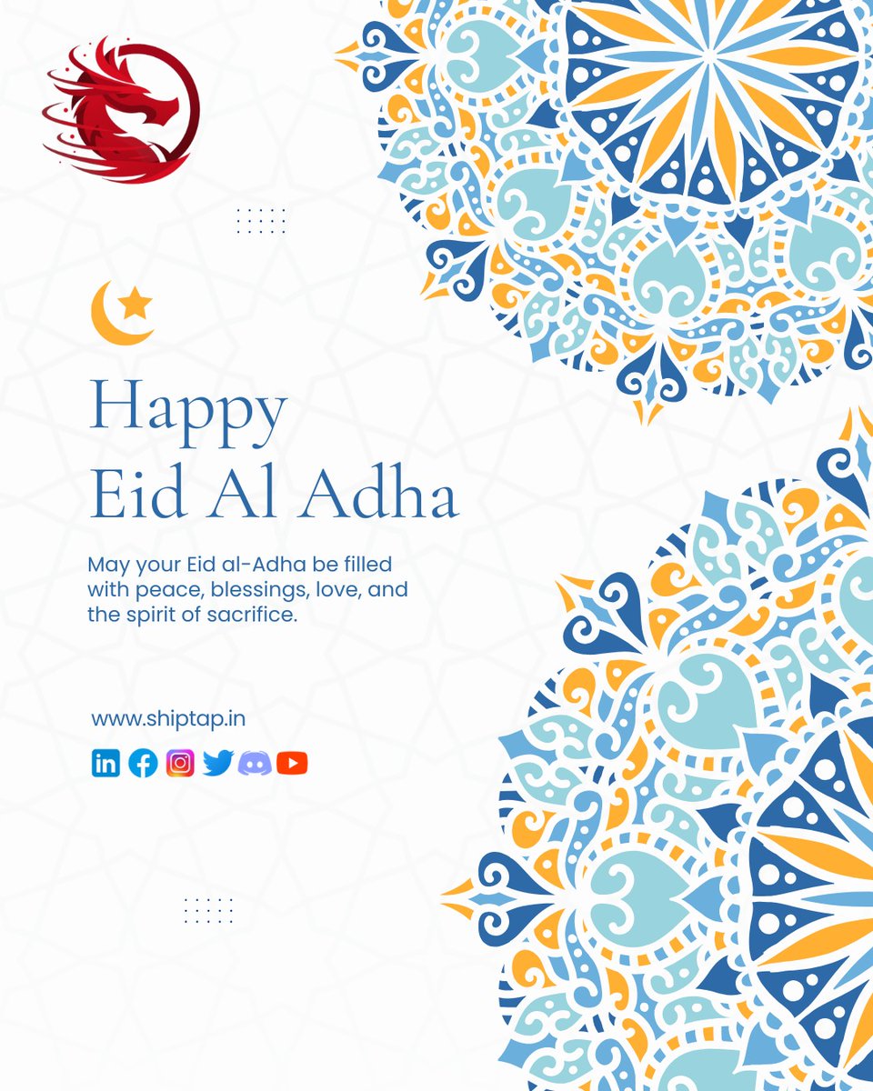 ship_tap's tweet photo. 🌙 Eid Al Adha Mubarak from ShipTap

Wishing everyone peace, happiness, and prosperity on this blessed festival of sacrifice.
Let’s keep building the future of gaming together. 🎮

🌐 https://t.co/E0rAAQ7qcH

#EidAlAdha #EidMubarak #ShipTap #GamingCommunity #IndianGaming https://t.co/sNNgRm4xjV
