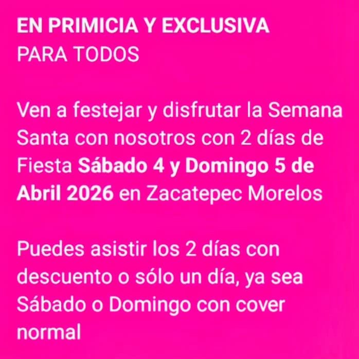 esapoolparties's tweet photo. VEN A DISFRUTAR LA SEMANA SANTA CON NOSOTROS https://t.co/zMgBbI3v9q