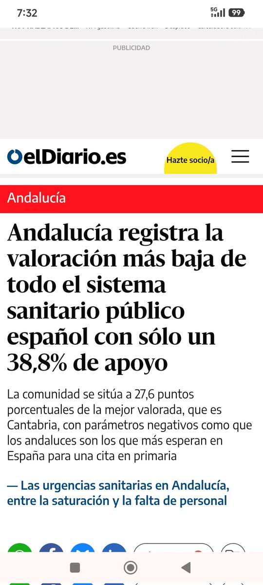 A ver si <a href="/DiarioSUR/">SUR. El periódico de Málaga</a>  y medios de <a href="/malaga/">Ciudad de Málaga</a> le dedican las mismas portadas ,a lo que sufrimos los andaluces,con <a href="/AndaluciaJunta/">Junta de Andalucía</a> que al problema con los turistas y el ave
En este caso,no se pierde dinero 
Se pierden vidas 
Bueno,viendo el desfalco a la sanidad pública 
También dinero