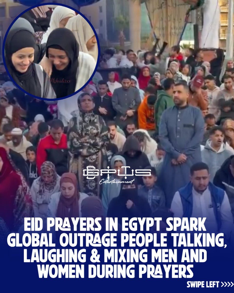 egiptusENT's tweet image. 🚨🤦‍♂️🇪🇬 PART 1: Viral Eid prayer videos in Egypt spark outrage as people talk, laugh, and men and women mix, with many calling it disrespectful and against Islamic rules.

#islam #MuslimUmmah #muslim #egypt #EidMubrak #eidalfitr #EidBlessings #viral #trending #ramadan