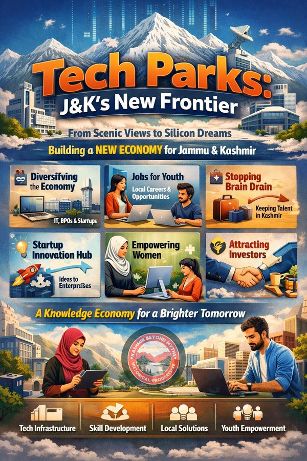 tarun_rang's tweet photo. Tech parks in J&amp;K signal shift towards digital economy, creating jobs, supporting startups and reducing migration, while building a strong, future-ready ecosystem driven by youth talent and innovation. https://t.co/CFYx3Gpg4h