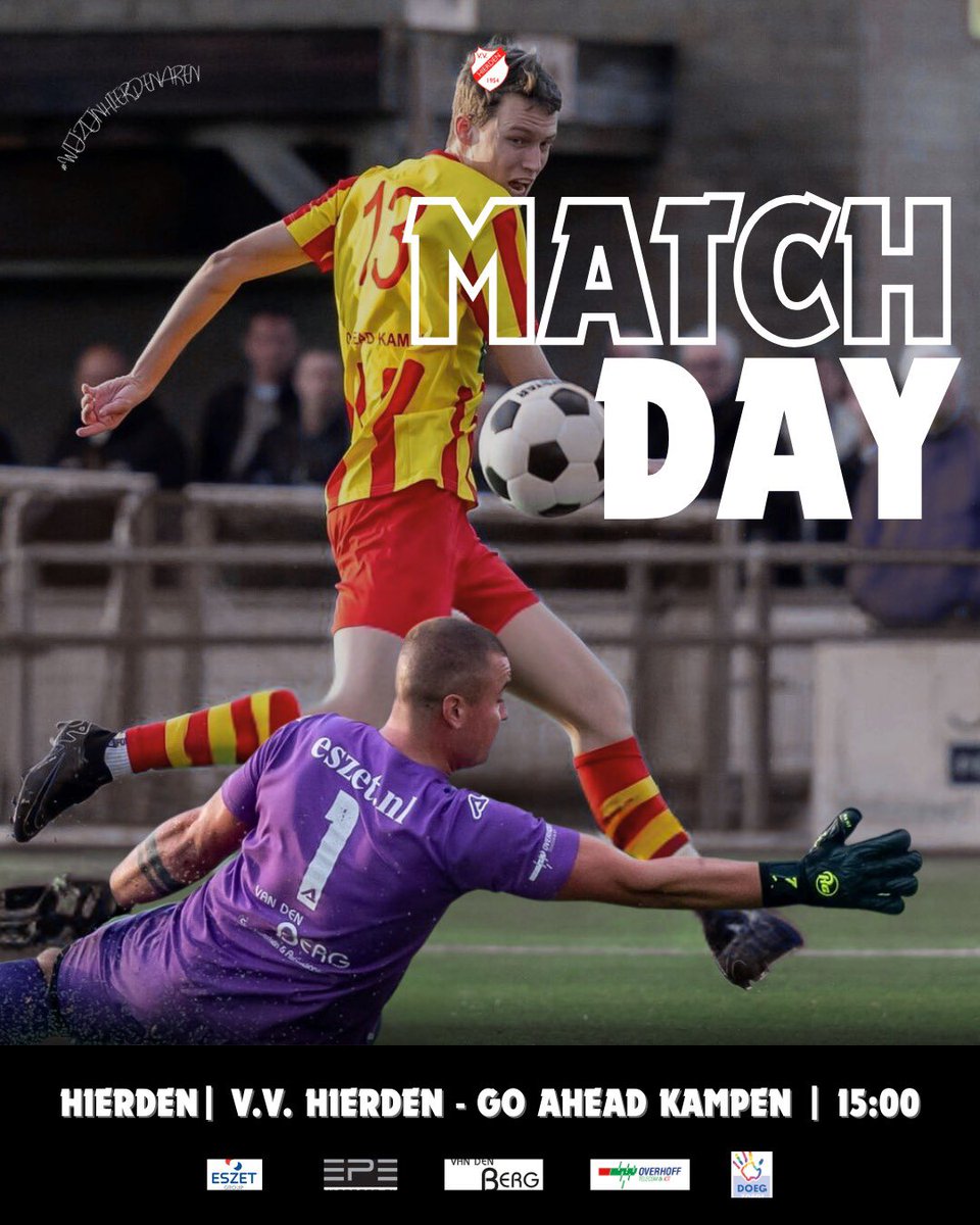 vvhierden's tweet photo. ⚔️ • 𝙼 𝙰 𝚃 𝙲 𝙷 𝙳 𝙰 𝚈

Vanmiddag komt lijstaanvoerder Go Ahead Kampen op bezoek op sportpark Mheenzicht. Eerder dit seizoen in Kampen werd v.v. Hierden op pijnlijke wijze afgeschminkt: (5-0). Weten de Hierdenaren zich te revancheren en de belangrijke punten bij te schrijven of is Go Ahead Kampen opnieuw de betere?!

Alle support is nodig❗️Wij zijn HIERDENAREN!❤️🤍