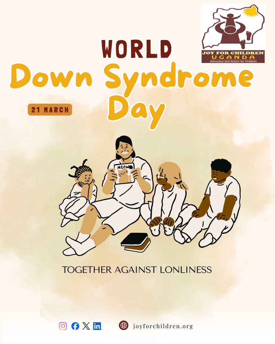 JOYFORCHILDREN's tweet image. The theme for this year's #WorldDownSyndromeDay is, Together against #Loneliness. 

We believe, that every #child deserves to have a supportive community around them. We say NO to #discrimination and yes to togetherness through HOLISTIC #inclusion.