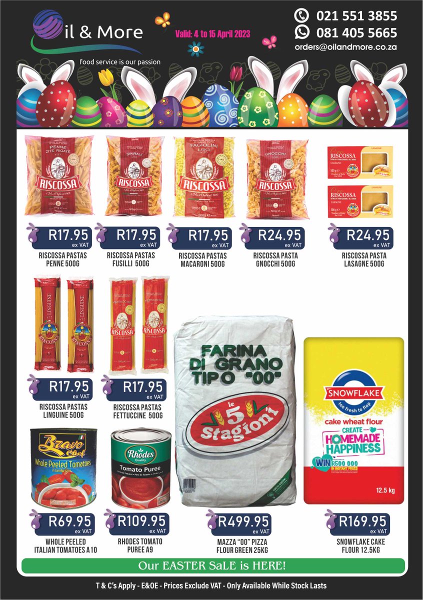 OilandMoreSA's tweet photo. Easter 2026 Promotion - Valid 18 March to 4 April 2026 - https://t.co/i1UU7zIuUM https://t.co/niPKfMmg8j