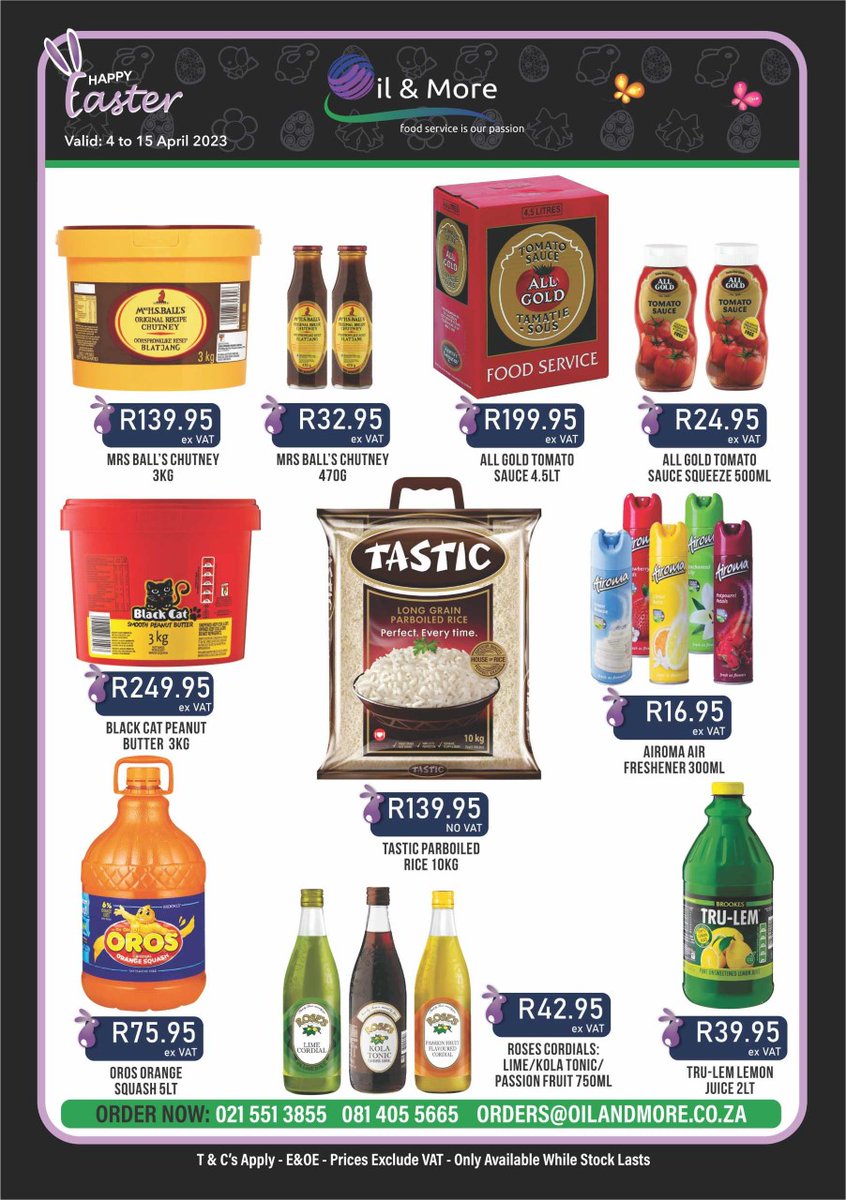OilandMoreSA's tweet photo. Easter 2026 Promotion - Valid 18 March to 4 April 2026 - https://t.co/i1UU7zIuUM https://t.co/niPKfMmg8j
