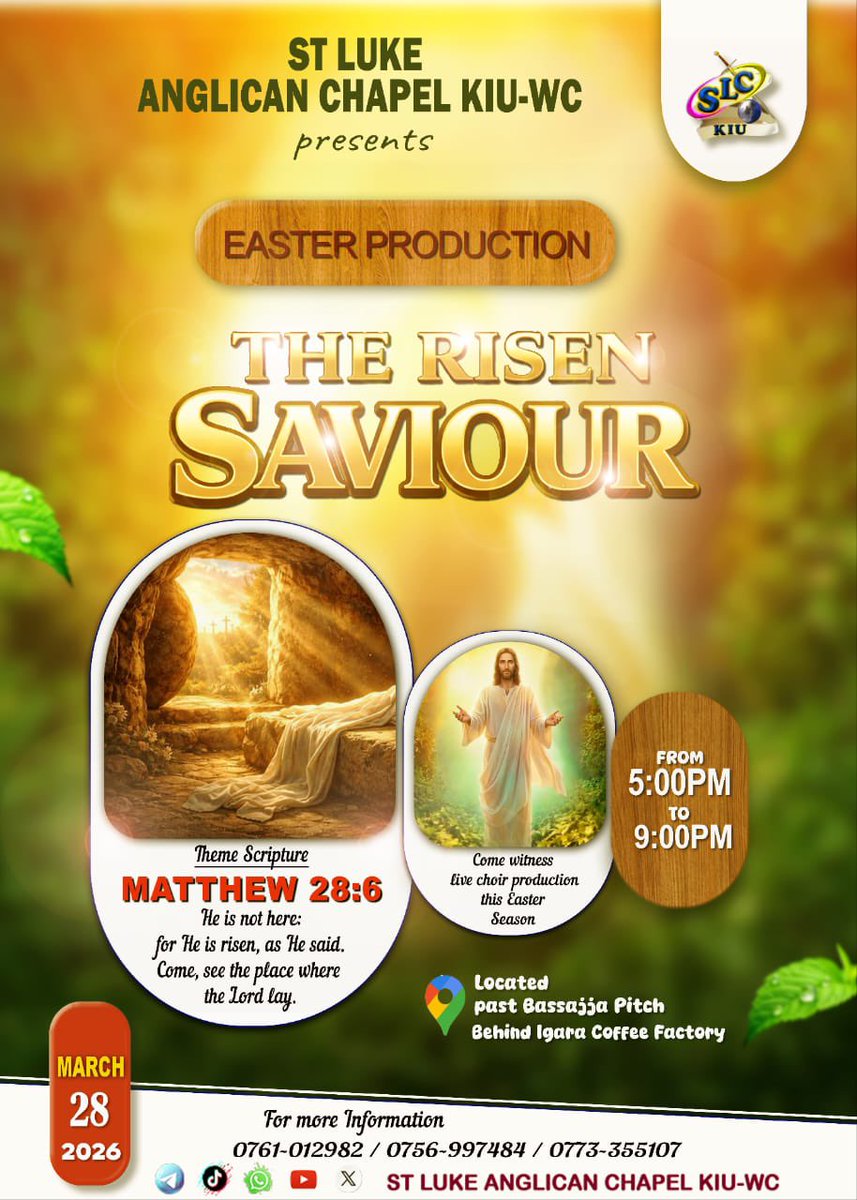 Are you ready👥

The time of the year when we celebrate the resurrection of our Lord Jesus Christ 
Come join us in a joyous evening of worship..
Don’t miss