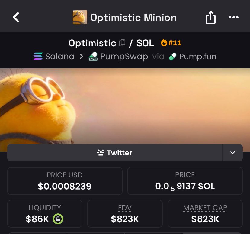 0xMrJAXA's tweet photo. ▶️ Good ticker good mem start ✨

 $optimistic Minion 😊

💎ca: 2pjcq9k2X5oSArNKiVeQ2ENB63eJt8pwCabciGQGpump https://t.co/BwndfAcBP2