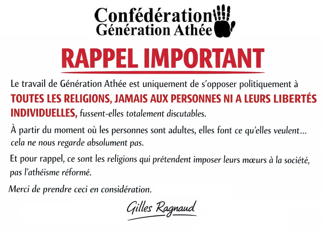 Confédération Génération Athée tweet media