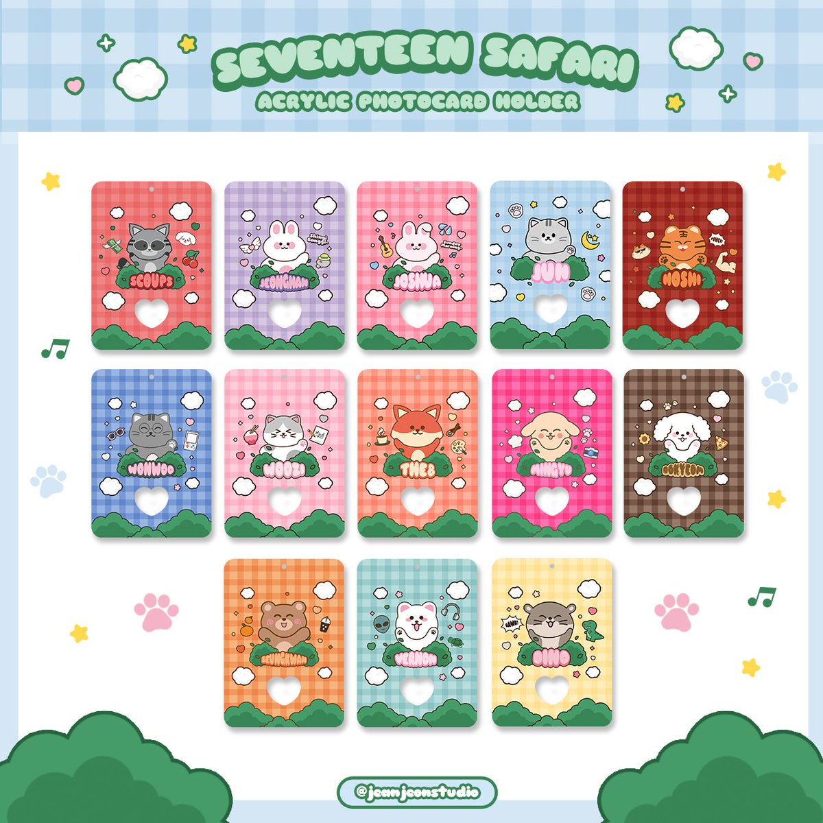 INTEREST CHECK ✨
CLEARANCE SALE EVENT 25.3 🌳

Seventeen Safari – Photocard Holder Acrylic  🐯🐰🐶🦊
⭐ 19k

Haloo~
Aku mau sale cahol2 ini, apa ada yang mau ditag? Mau habisin stock 😻

War Shopee ‼️
📅 Senin, 23 Maret 2026
⏰ 20.00 WIB