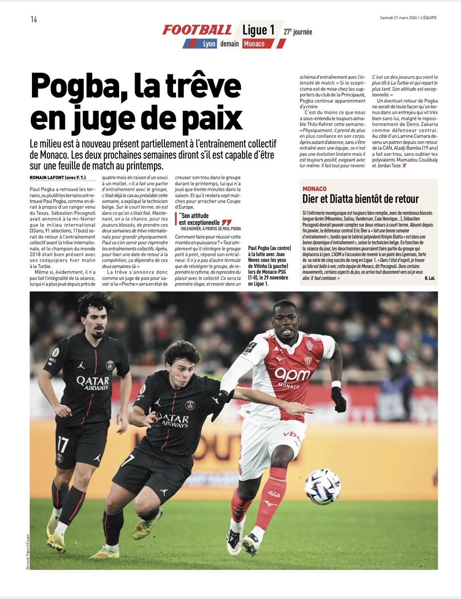 LudoLamoureux's tweet photo. #actumonaco #monaco #lequipe #pogba #pogback #lapioche βοΈ #asm #monaco https://t.co/7mHCyPQx03