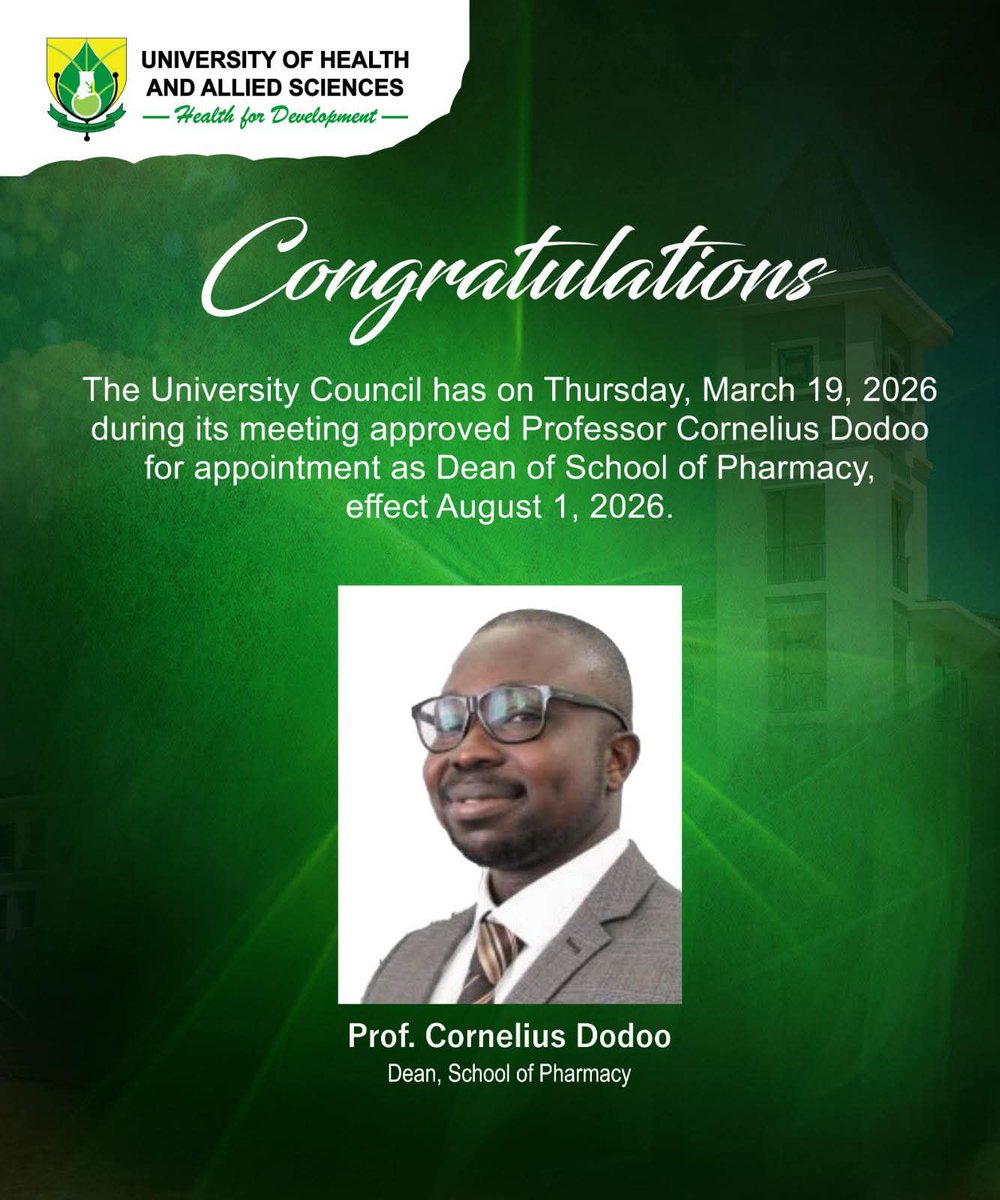 SCHOOL OF PHARMACY - UHAS tweet media