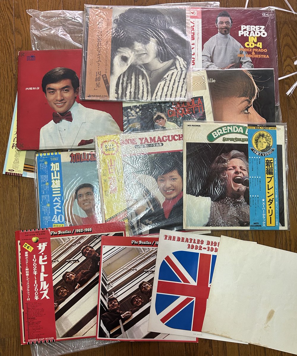 押入れの奥から出てきたアナログレコード
両親とも全然音楽に興味無かったけん多分貰い物かなあ
母は昔「ビートルズどこがいいのかわからなかった、チンピラにしか見えなかった」と言っていた😅
ミレイユ・マチュー、ジリオラ・チンクエッティとか渋い
あと「ちよっとだけよ」のペレス・プラードw