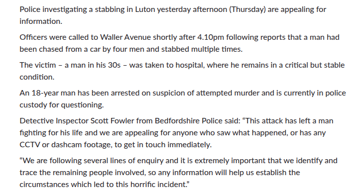 crochetjenny's tweet image. #Luton    
beds.police.uk/news/bedfordsh…