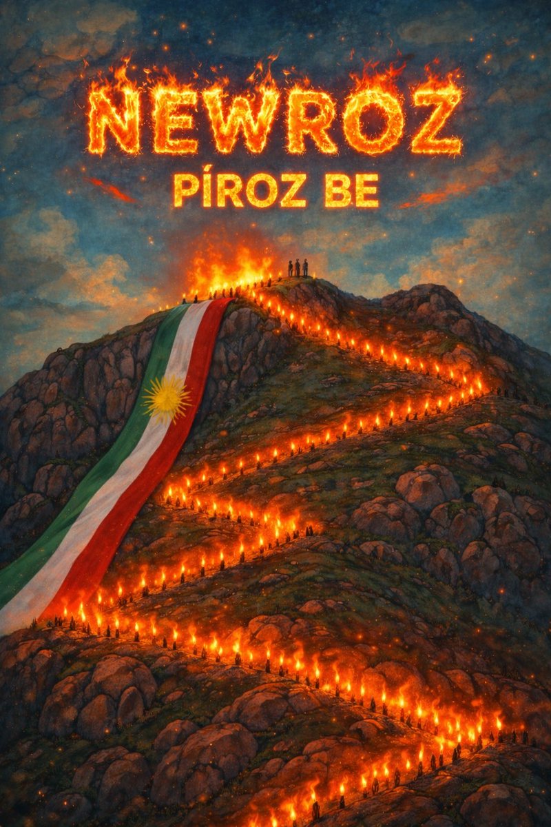RidvanK52780945's tweet photo. Newroza we pîroz be 🌿
Newrozê we pîroz bo 🔥
نەورۆزتان پیرۆز بێ ✨

#Newroz #Kurdistan #NewrozaWePîrozBe #نەورۆز #عيد_مبارك https://t.co/6MHjLfrZAc