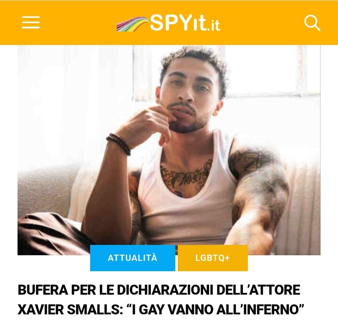 SPYit_official's tweet image. Bufera per le dichiarazioni dell’attore Xavier Smalls: “I Gay vanno all’inferno” 👉spyit.it/bufera-per-le-…

#omofobia #Netflix #attore #gay