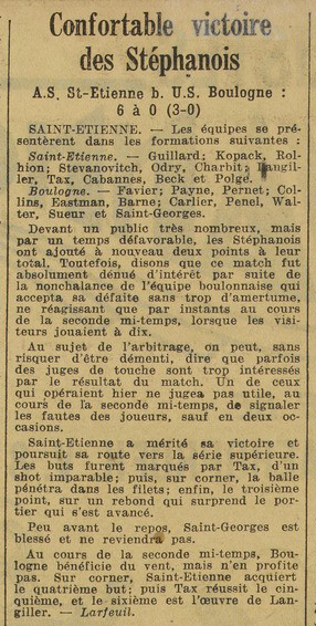 pilia_albert's tweet photo. 📚#ASSE #90ans épisode 67
Le 22 mars 1936, l'ASSE est impitoyable contre Boulogne à domicile avec un triplé de l'international français Marcel Langiller, son seul triplé avec les Verts (6-0).
3e, Saint-Etienne peut encore croire à la montée en D1 réservée aux deux premiers. https://t.co/rZawYs68GM
