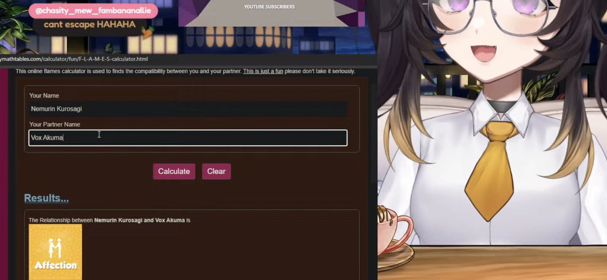 Pudd1ngJ3lly's tweet photo. Nemu doing FLAMES - A Thread 👇
Chronological Order
First five: VTuber names.
The rest: DistrictV names.
#NEMUments https://t.co/iyskhjaOfy