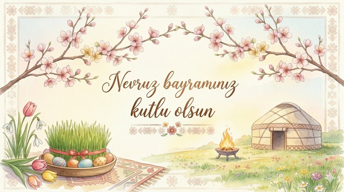 AkademisyenlerB's tweet photo. “Erişdi bahar oldu yine hemdem-i Nevruz
Şad etse nola dilleri cam-ı cem-i Nevruz”

Tabiatın yeniden dirildiği bu güzel günde, birlik ve dirliğimiz dâim, sofralarımız bereketli, ömrümüz huzur ile mamur olsun.

Nevruz Bayramınız kutlu olsun. 🌸

#NevruzBayramı 
#NevruzTürkünBayramıdır
