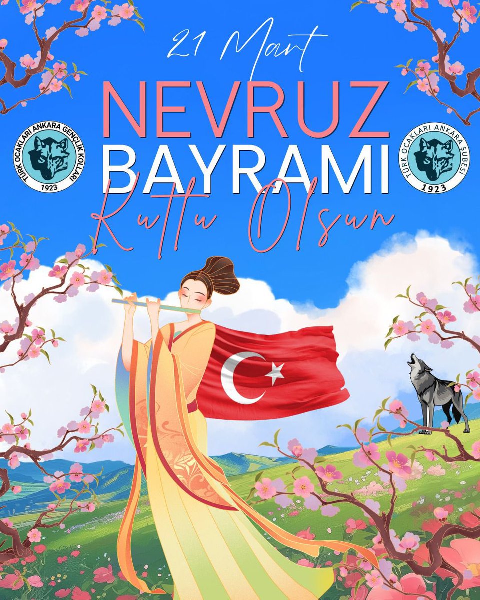 turkocagiankara's tweet photo. Bolluk, bereket, bahar ve yeniden uyanışın müjdecisi TÜRK'ÜN NEVRUZ BAYRAMI ve ERGENEKON’DAN ÇIKIŞIMIZIN YIL DÖNÜMÜ kutlu olsun.
Türk Dünyası var olsun!
Tanrı Türk’e yâr olsun!
Ne Mutlu Türk’üm Diyene! https://t.co/eTyqkrtdmG