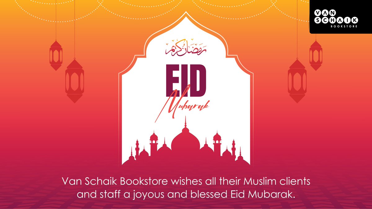 vanschaik1's tweet image. 🌙✨ Eid Mubarak ✨🌙

From all of us at Van Schaik Bookstore, we wish you a beautiful and blessed Eid filled with peace, happiness, and togetherness. May your day be as special as the moments you share with loved ones. 🤍

#eidmubarak #vanschaik #BeBlessed