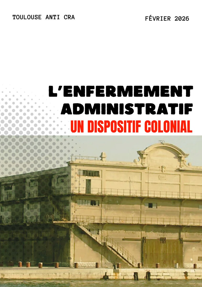 CraAnti's tweet photo. [BROCHURE] 
L'ENFERMEMENT ADMINISTRATIF : UN DISPOSITIF COLONIAL
Brochure réalisée à l’issue de la table ronde organisée en mai 2025 - Journée en soutien aux prisonniers du centre de rétention de Toulouse.
> à télécharger sur :
https://t.co/MBgiaofYis
1/3 https://t.co/oEHBuDsCXB