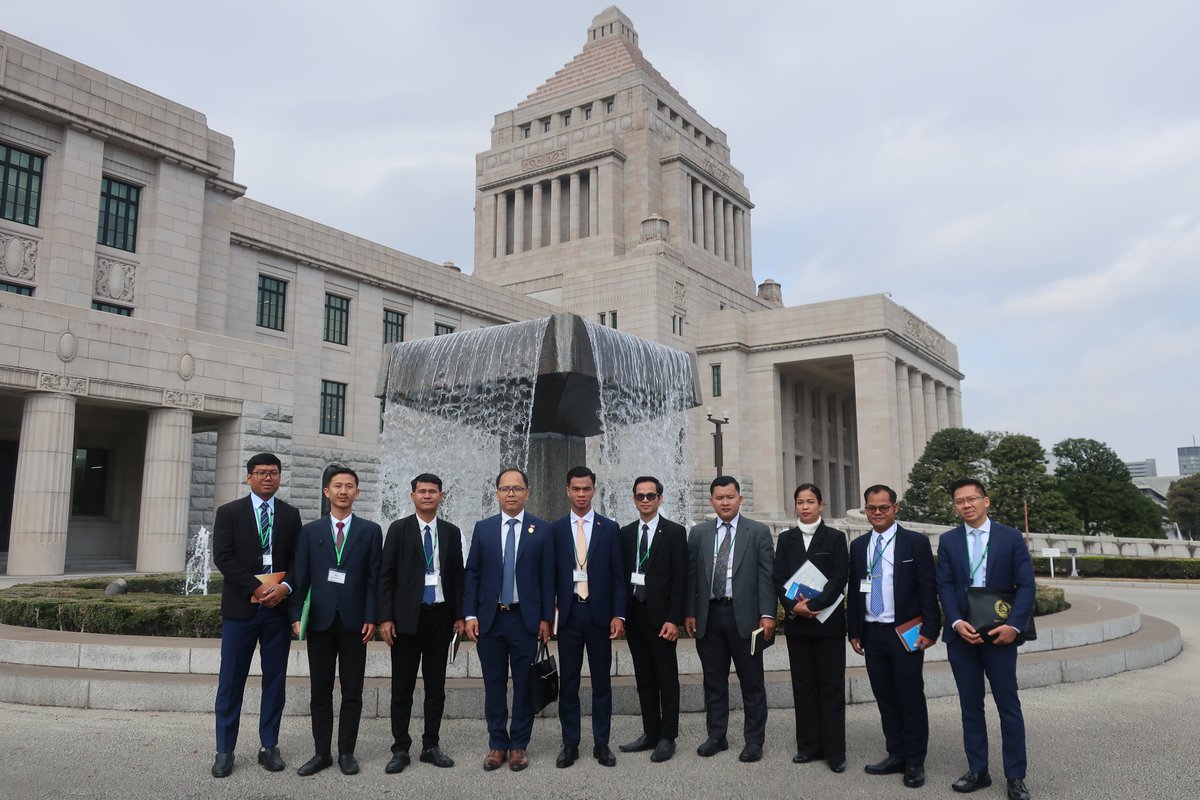 gdpcambodia's tweet photo. As a member of the #JENESY delegation, #GDP Youth Representative observed a building of the National Diet of Japan on Mar. 18, 2026. The visit offered an in‑depth look at the separation of powers, the parliamentary cabinet system, and the structure and membership of both houses. https://t.co/EljnN05xJq