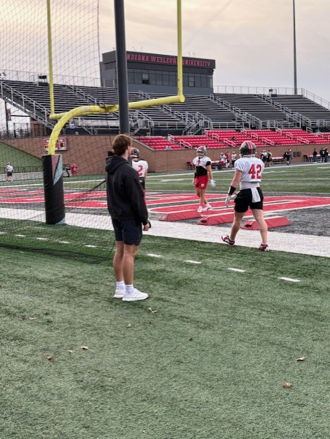 Bendeising's tweet photo. Great experience hearing from the @IWUWildcats players and coaches about the program's faith, culture and excellence. Thank you @CoachJDutton for the invite! @Coach_Rode #oneblood #IWU @football_carmel https://t.co/wO56cScumj