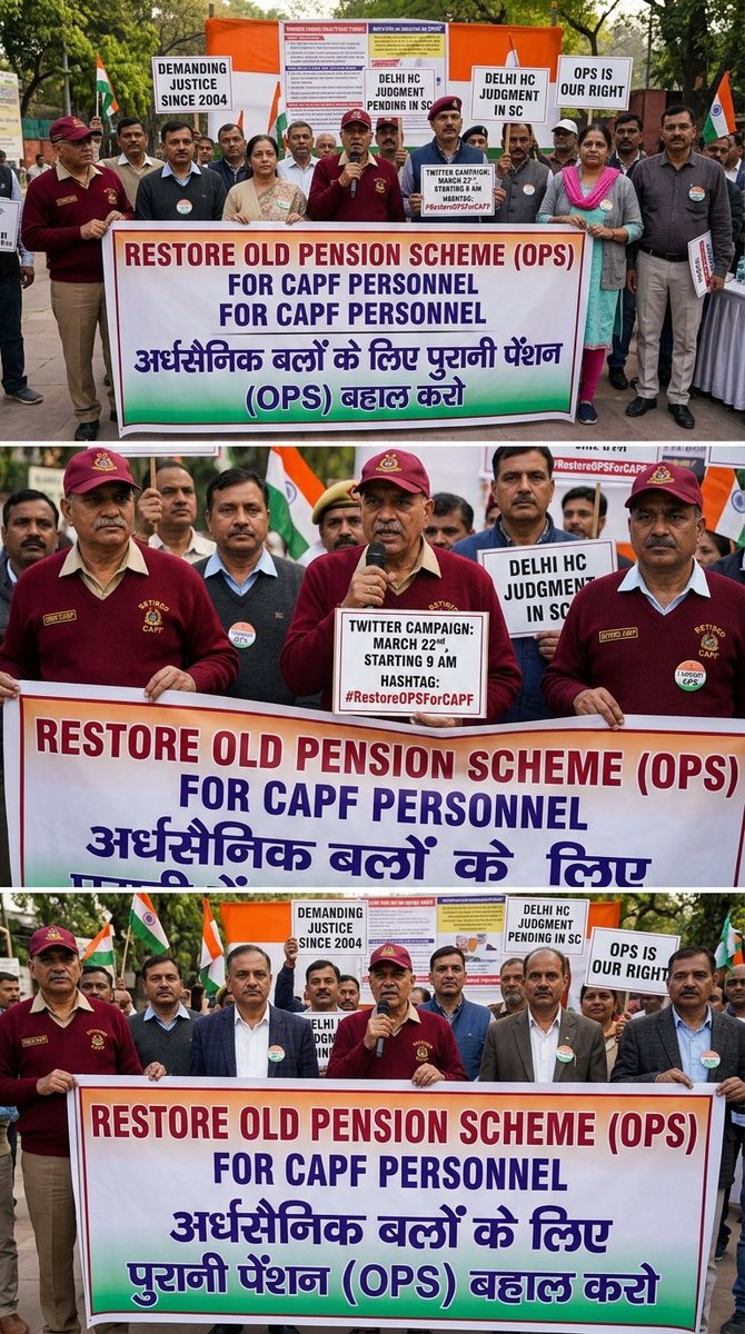 sugnarammundel6's tweet photo. CAPF के लाखों जवान पुरानी पेंशन (OPS) की बहाली की मांग कर रहे हैं।
दिल्ली हाई कोर्ट में केस जीतने के बावजूद मामला सुप्रीम कोर्ट में लंबित है और सुनवाई आगे नहीं बढ़ रही है।
#पैरमिलिट्री_जवानों_को_पुरानी_पेंशन_दो
#RestoreOPSForCAPF
#indiaStandsWithParamilitary
#JusticeForCAPF https://t.co/ZpZ1ZqnvZP