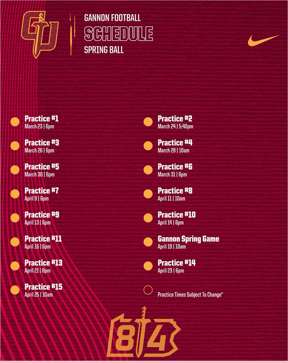FootballGannon's tweet photo. It’s time for Spring Ball!!

Your Golden Knights are ready to work and we hope to see you stop by some practices!

More details on the Alumni Weekend and Spring Game will be announced at a later date!

#KnightNation | ⚔️ https://t.co/XIPTahcx0S
