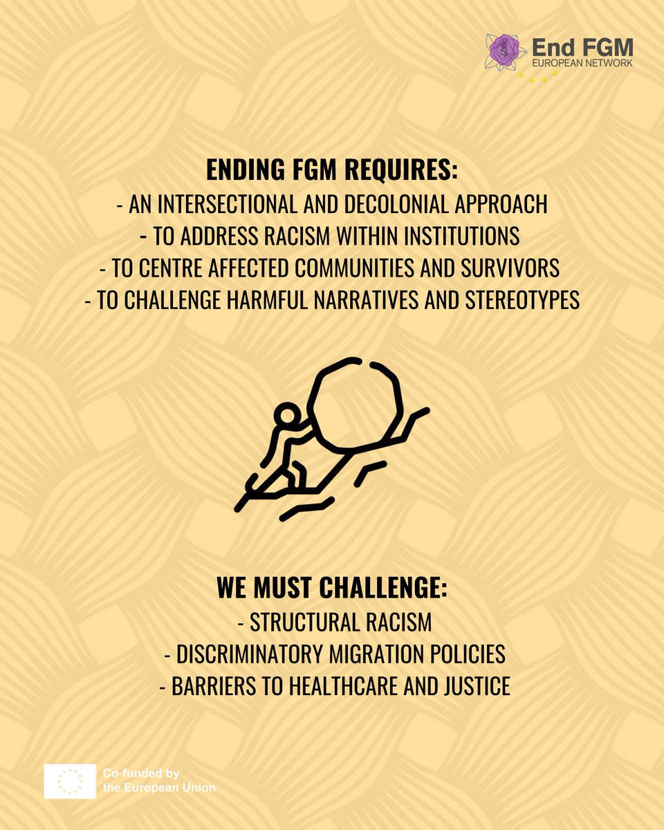 ENDFGM_Network's tweet photo. Anti racism is not optional in the fight against FGM. Without it, systems meant to protect can instead harm. Explore our position paper on FGM, anti racism and intersectionality: https://t.co/3X63ZLBzxN https://t.co/wympORir09