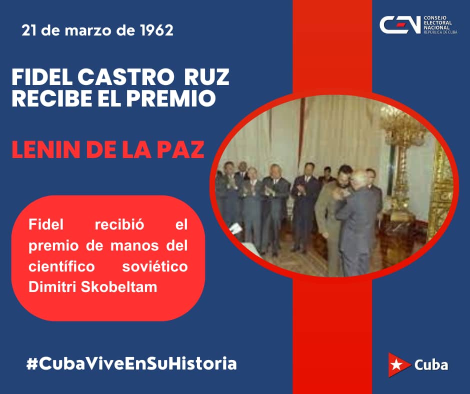 #CENCuba/ 🇨🇺 #100AñosConFidel: "La lucha por la paz significa luchar por salvar a la humanidad de una destrucción apocalíptica, por salvar cientos de millones de vidas de hombres, mujeres, jóvenes, ancianos y niños”