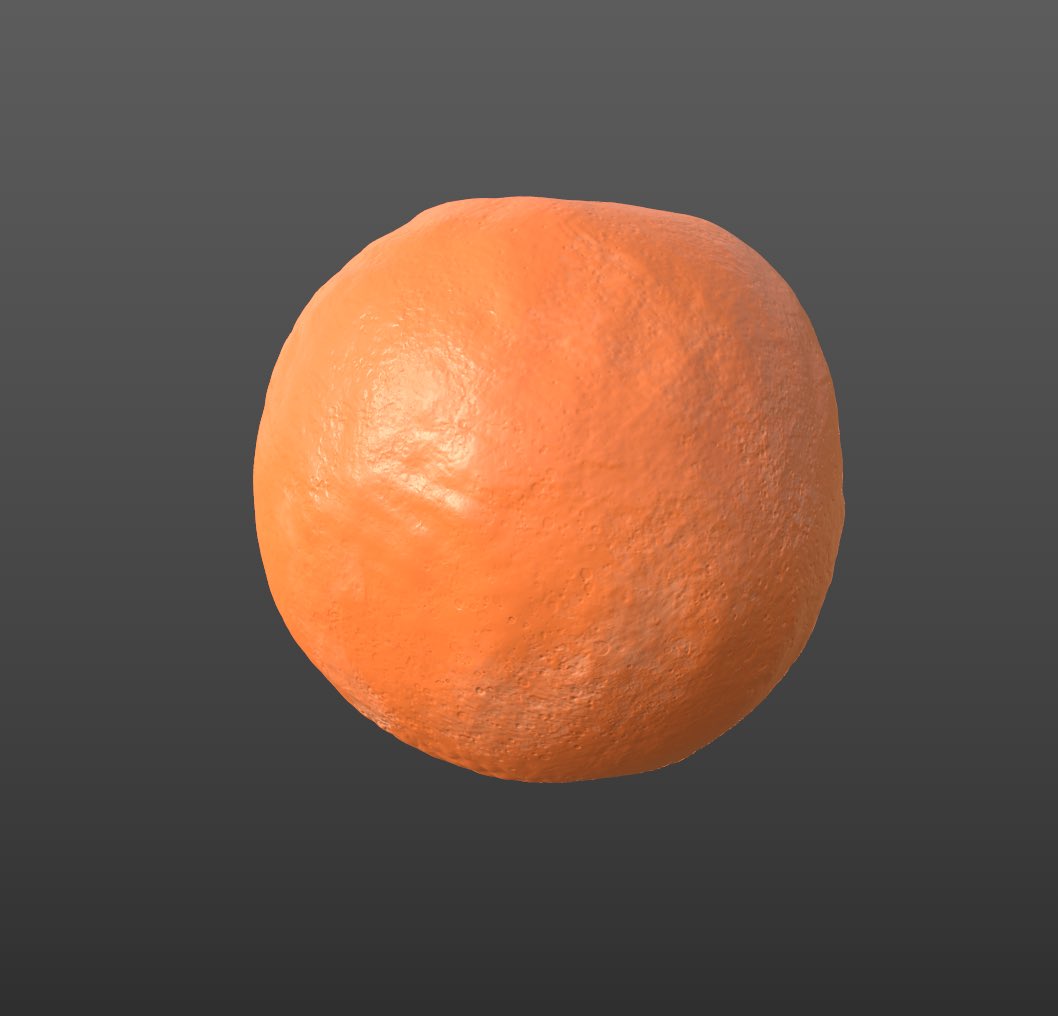 sousoh_'s tweet photo. 初めてZBrushを使ってみた
みかんの皮綺麗に剥けなかった、、

#ZBrush #Substance https://t.co/vER2lQLIks