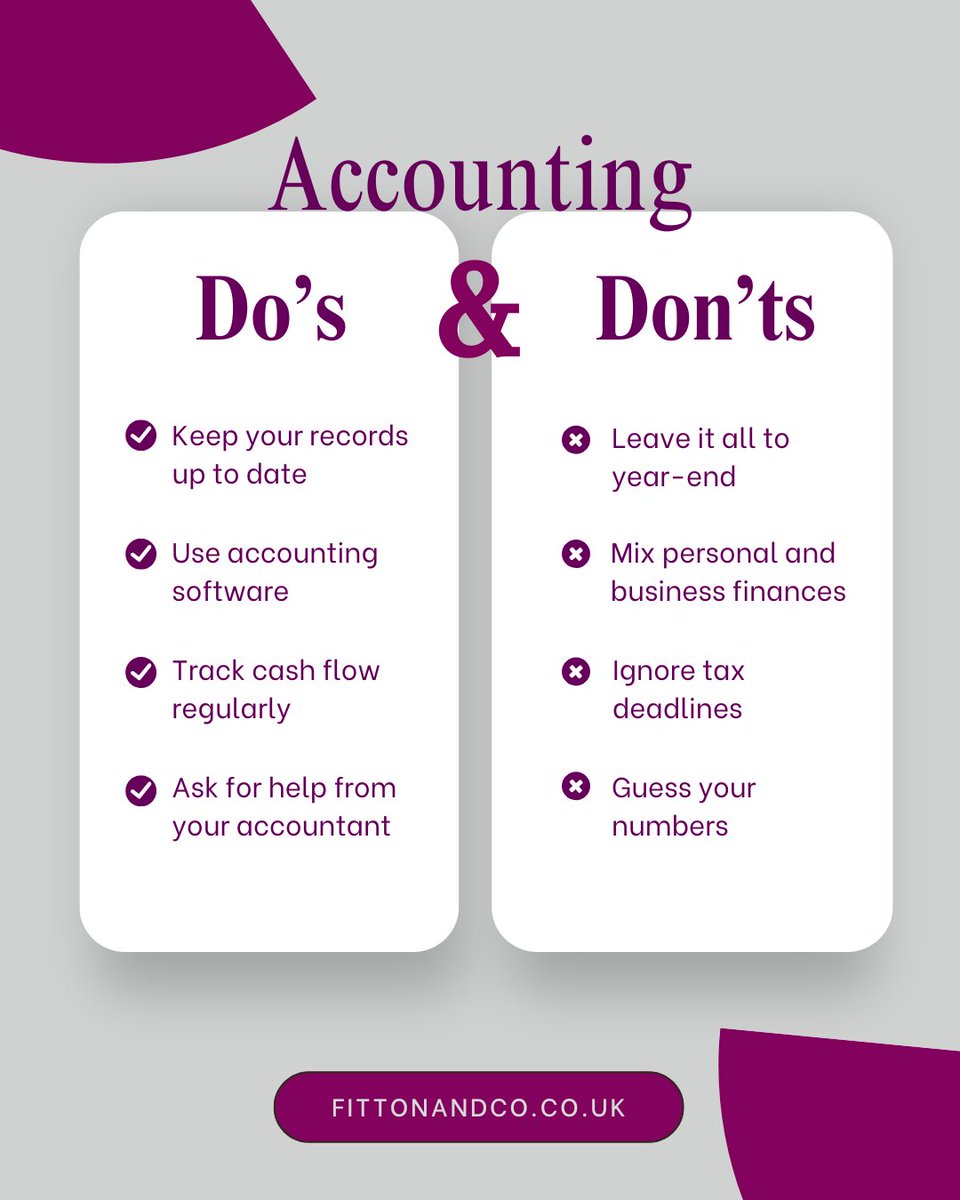 FittonandCo's tweet photo. Staying on top of your accounts doesn’t have to be complicated… but a few small habits make all the difference.

If you’re not sure where to start, that’s exactly what we’re here for!

📞 01422 846583 | 📧 office@fittonandco.co.uk https://t.co/IlKpphq6vf