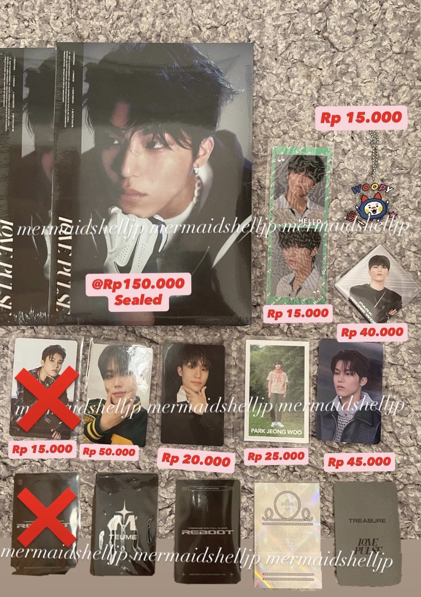 KyuToNdy's tweet photo. UPDATED ‼️
WTS Treasure Jeongwoo
Love Pulse Jeongwoo Digipack sealed, Hello 2cut, PC Reboot, JP Membership Benefit Special Moment Saitama Super Arena, Summer Camp 2021, POB Love Pulse Tower Records, Jeongwoo Pin Badge Reboot, Truz Woopy Gatcha
#teumejajan #wts #jeongwoo #woopy https://t.co/IMgTA9Rl3N