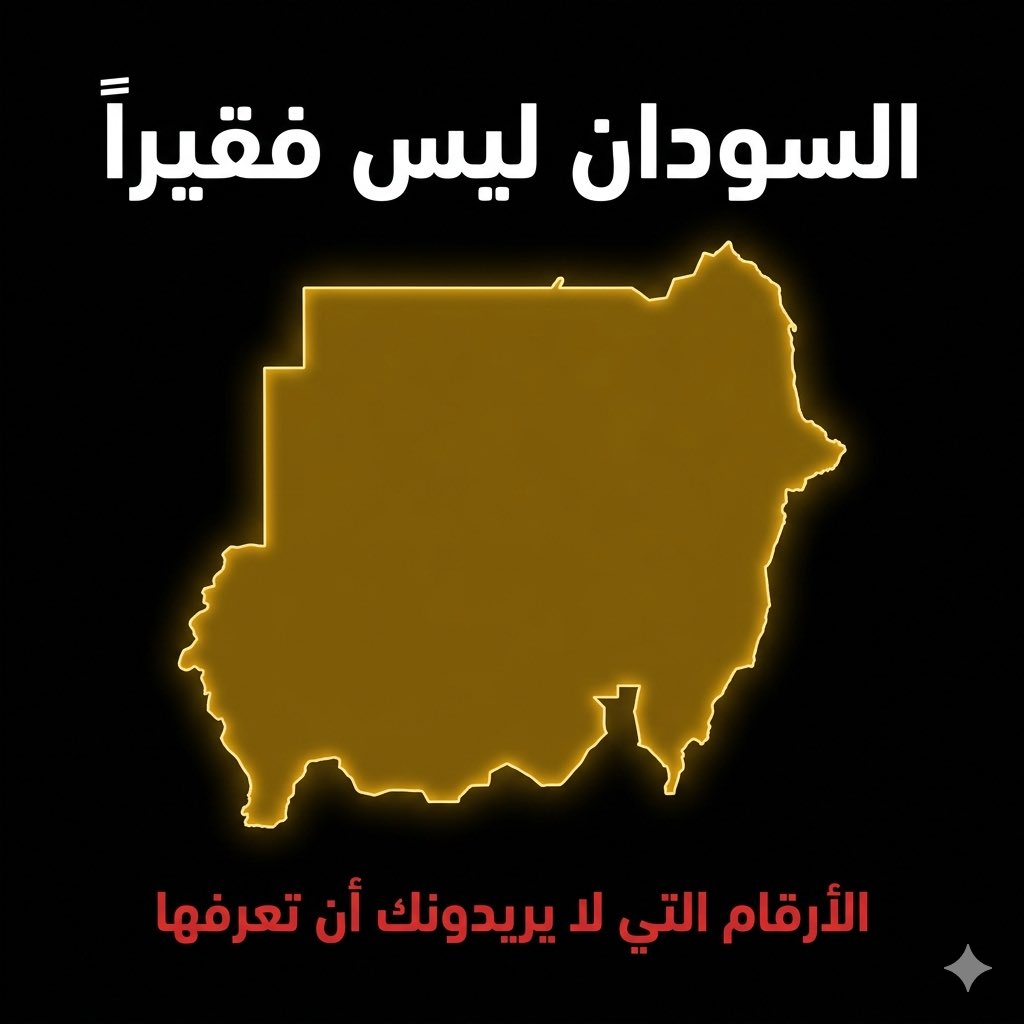السودان ليس فقيراً 🇸🇩 
السودان ليس فقيراً.
السودان ليس فقيراً.
الأرقام التي لا يريدونك أن تعرفها — ثريد 🧵