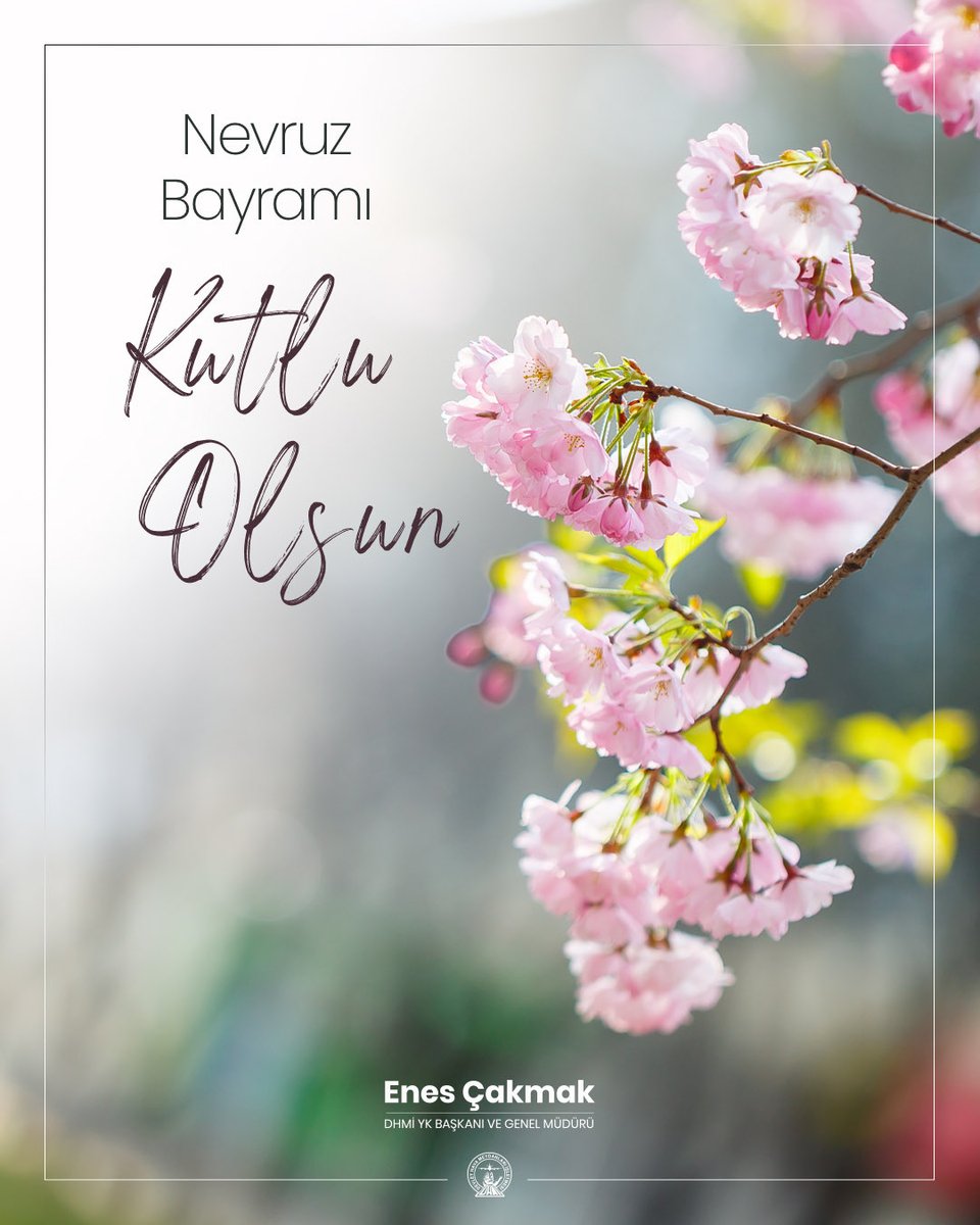 Tabiatın uyanışını ve baharı müjdeleyen Nevruz’un; milletimize, coğrafyamıza ve tüm insanlığa huzur ve hayırlar getirmesini diliyorum.