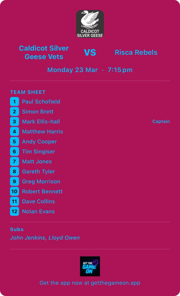 Caldicot Silver Geese tweet media