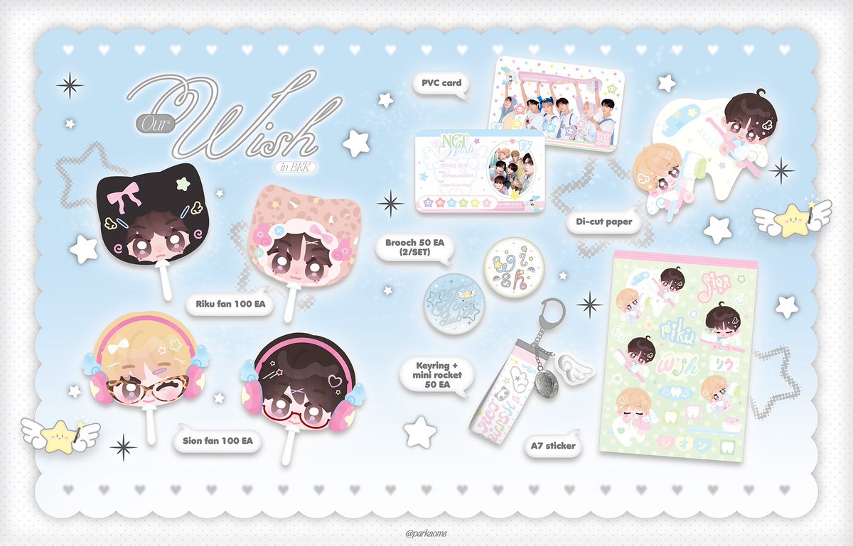 pls kindly rt 🪽

⋆⁺₊⋆ giveaway for wishzen *⸜(ू ◜࿁◝ )
✎ 50 set only ♡

✱ handfan + pvc card 150 ea. 🧤
(random sion / riku ver.)

date : 4 april 2026 (tba)
location : bitec live

rt &amp; show this tweet
details more ⬇️

#NCTWISH_CONCERT_TOUR_IN_BKK 
#OurWISH_BANGKOK