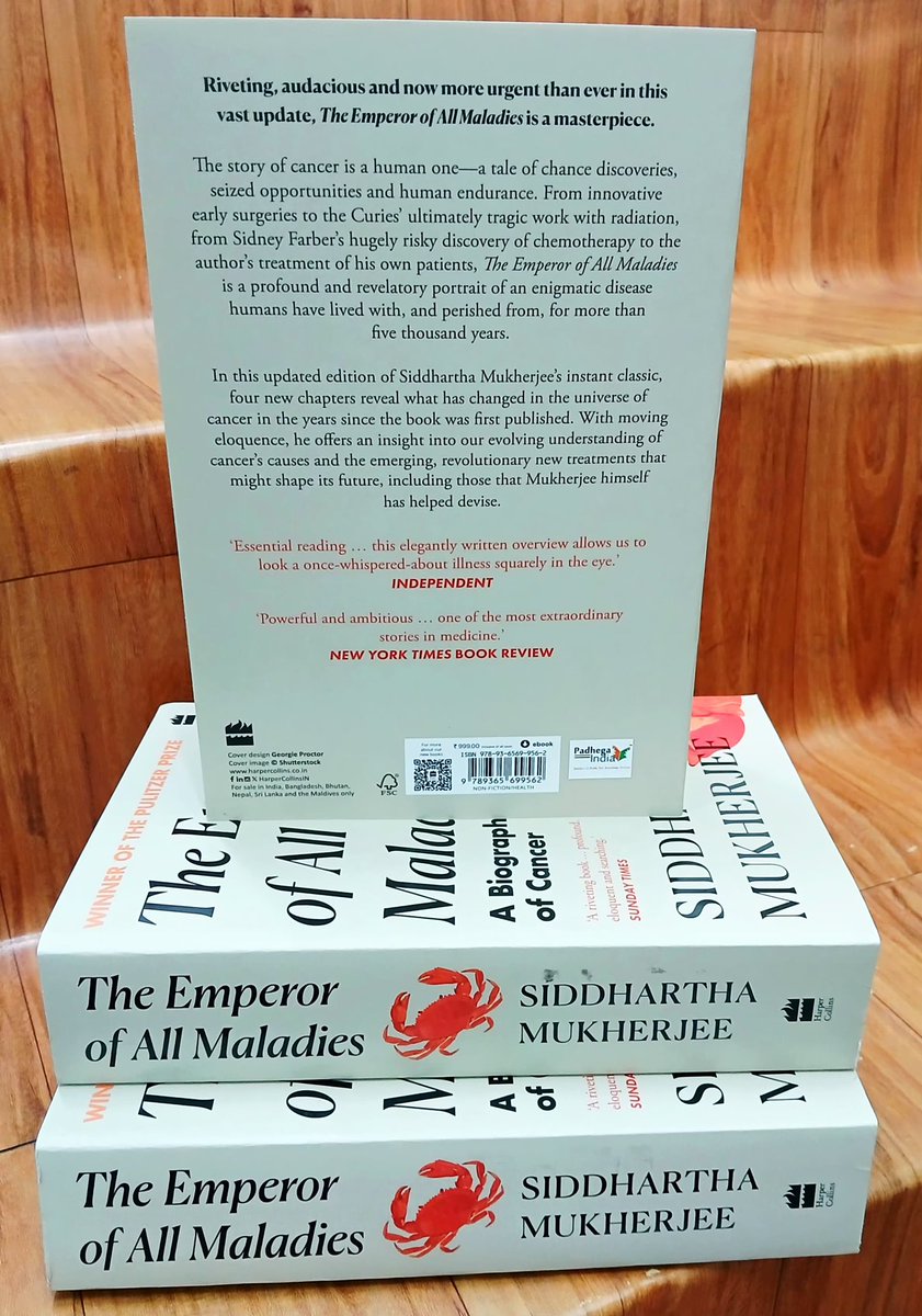 PadhegaIndia_'s tweet image. #NewBookAlert 🪷
Presenting the critically acclaimed and a much recommended book (Paperback): The Emperor of All Maladies - A Biography of Cancer (Updated with four major new chapters) by @DrSidMukherjee, published by @HarperCollinsIN.
Order 👉 padhegaindia.in/product/the-em…