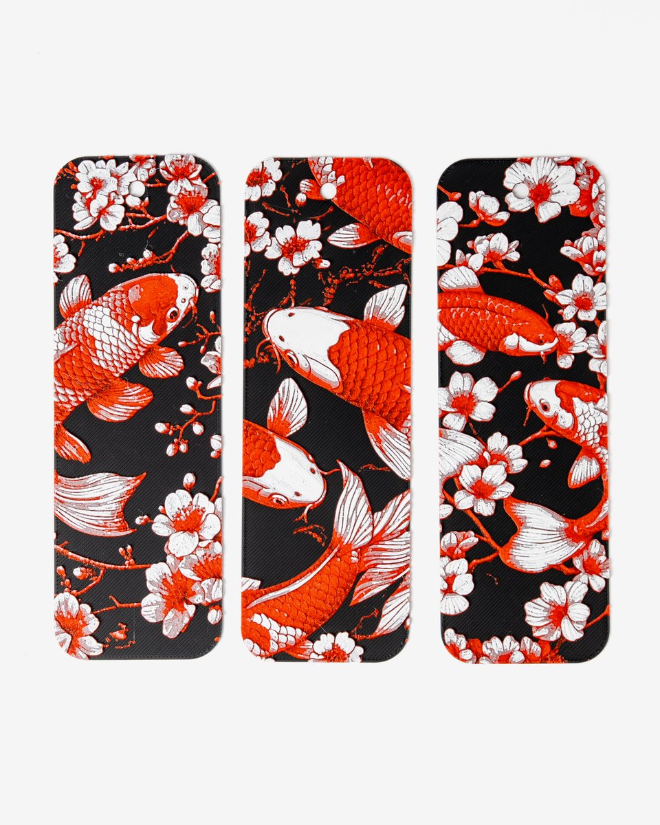 BamingoDesign's tweet photo. A slim bookmark design that captures koi and cherry blossoms.
#3DPrinting #Hueforge #Bookmarks https://t.co/7IZoDW3bAy