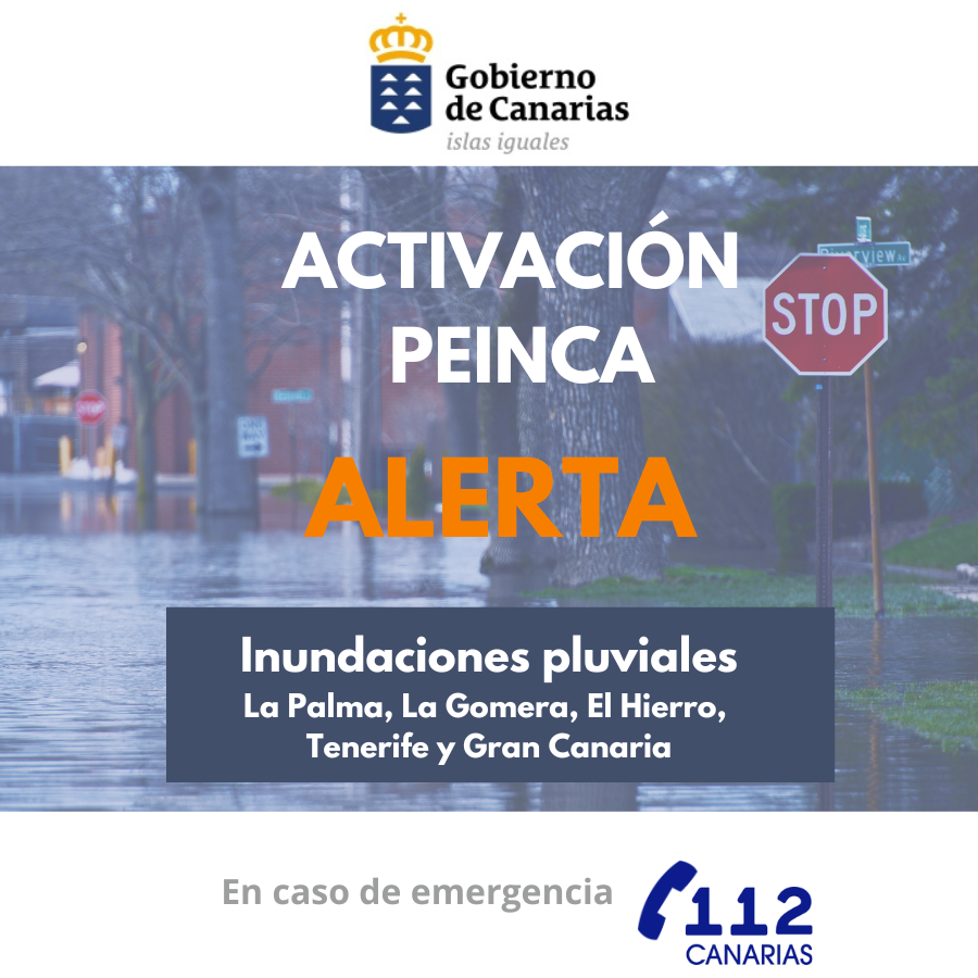 📢El Gobierno actualiza situación pasando a #AlertaInundaciones pluviales en #LaPalma #LaGomera #ElHierro #Tenerife y #GranCanaria

#Fuerteventura y #Lanzarote permanecen en #PrealertaInundaciones

🗓️ 21/03
🕧12:30 horas

Más información y consejos ⬇️

www3.gobiernodecanarias.org/noticias/el-go…