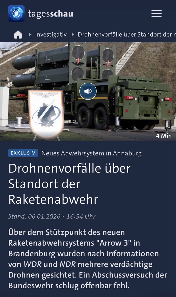 Frank14467's tweet photo. @WolfReuter3 Sehr großes Vertrauen in #Arrow 3, 👍, nur Deutschland und die Bundeswehr überzeugen mich leider noch nicht! 🤷🏼♂️
#NATO #IAMD #Ramstein #Holzdorf https://t.co/YATeopZ3xs