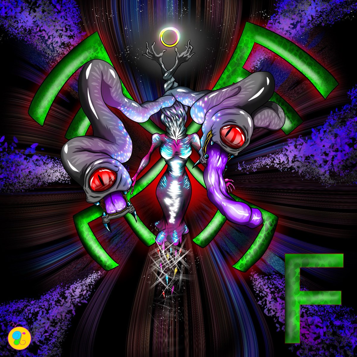 kzAy0401's tweet image. #オリジナルイラスト 
#モンスター 
#F
 
皆さま✨ (๑ˊ͈ ꇴ ˋ͈)✨
こんばんは✨

アルファベットシリーズ
Fモンスター降臨！！

モンスター名
Fury Fall（ﾋｭｰﾘｰﾌｫｰﾙ）

真実を知った時には、
すべて遅すぎた。
 悔恨は怒りへ堕ち、
〈Fury Fall〉誕生。 世界は、燃え尽きる運命となる。