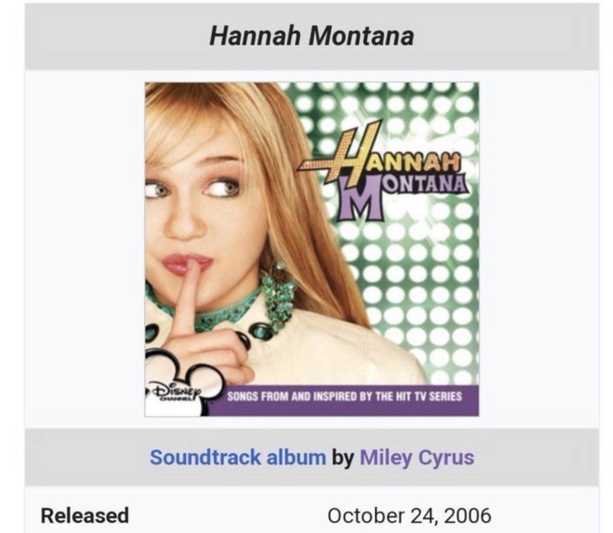CyrusPRESS's tweet photo. FUN FACT:

Miley Cyrus and Taylor Swift dropped their first albums on the exact same day, month, and year, and next week will mark 20 years of Taylor, Miley, and Hannah Montana in the industry! https://t.co/tebrf0VjpP