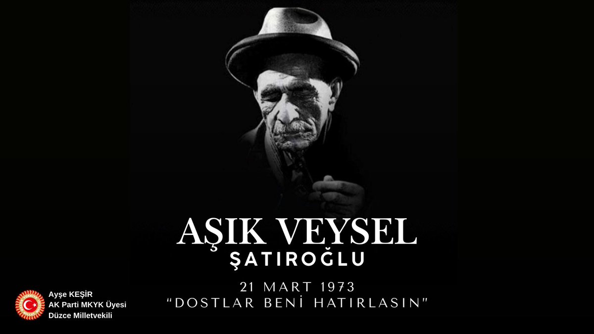 aysekesir's tweet photo. Dostlar seni unutmadı…

Halk Ozanı Aşık Veysel Şatıroğlu’nu vefatının  53. yılında sevgi ve rahmetle anıyorum. 

Ruhu şad olsun.

 #AşıkVeysel https://t.co/s3DTKd76sb