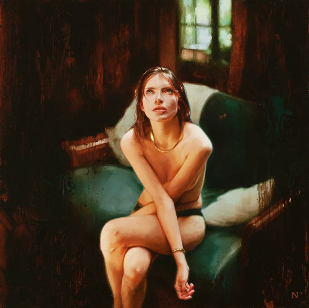 Aaron Nagel
"Shelter", 2019
 Oil on wood panel, 15” x 15”