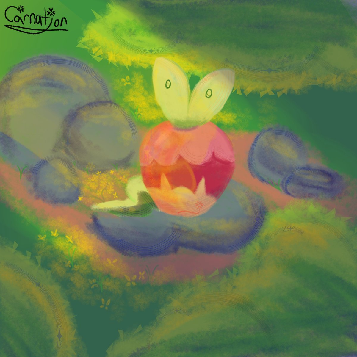 Carnat10nArt's tweet image. Ive been trying something new with my favorite Pokemon

Trying things out with fun ways of shading 
#Pokémon #pokemonartwork  #applin #fanart